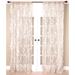 Royalty Print Linen Sheer Curtain Panel - Single Curtain Panel