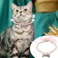 Big Holiday Savings! Pet Jewelry Pearl Necklace Cat and Dog Collar Pendant Gift Decoration Great Gifts for Less on Clearance