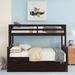 Separable Twin over Full Wood Bunk Bed with Twin Trundle and 3 Drawers for Bedroom, Total 3 Beds, 77''L*57''W*63''H, 200LBS