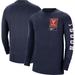 Men's Nike Navy Virginia Cavaliers Seasonal Max90 2-Hit Long Sleeve T-Shirt