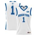 Male GameDay Greats #1 White BYU Cougars Lightweight Basketball Jersey