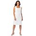 Plus Size Women's Bi-Stretch Sheath Dress by Jessica London in White (Size 14 W)