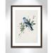 Casa Fine Arts Bluebird Happy II - Picture Frame Painting Paper, Wood in Blue/Green | 23 H x 17 W x 0.75 D in | Wayfair 61108-01