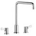 Elkay Pull Down Double Handle Kitchen Faucet w/ Deck Plate & Handles in Gray | 12.125 H in | Wayfair LKD2432C