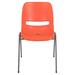 Flash Furniture Keaton Armless Stacking Chair Plastic/Acrylic/Metal in Orange/Gray | 32 H in | Wayfair 5-RUT-EO1-OR-GG