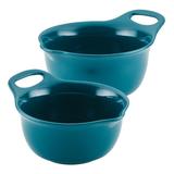 Rachael Ray Ceramic Stackable/Nesting Mixing Bowl Set For Serving Up Salads, Pastas, & More, 1-Quart & 2-Quart, 2 Piece | Wayfair 48420