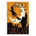 The Holiday Aisle® Trick or Treat Halloween Witch by Veronique Charron - Unframed Graphic Art on MDF in Black/Orange | Wayfair