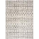 Black 69 x 45 x 1.6 in Area Rug - Foundry Select Raschad Retro Collection Modern Abstract Area Rug (5X8 Feet) - 5'3" X 7'6", Ivory | Wayfair