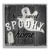 The Holiday Aisle® Sweet Spooky Home Ghosts Sign by Natalie Carpentieri - Graphic Art on Wood in Black/Brown/Gray | 17 H x 17 W x 1.5 D in | Wayfair