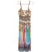 Anthropologie Dresses | Anthropologie Midi Sun Dress Multicolor Print Sz 4 | Color: Blue/Pink | Size: 4