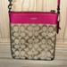 Coach Bags | Authentic Coach Cross Body Bag (New Condition!) | Color: Pink/Tan | Size: Os