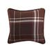Millwood Pines Graber Brown Red Lodge Modern Rustic Plaid Decorative Throw Pillow 18x18 inch Polyester/Polyfill blend | 18 H x 18 W x 6 D in | Wayfair