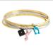 Coach Jewelry | Coach Retro Charm Bangle Bracelet Set Multi | Color: Gold/Silver | Size: Os