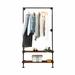 Williston Forge Clothes Racks w/ Solid Wood Shelf, Industrial Pipe Style Wall Mounted Garment Racks, Heavy Duty Hanging Rod Clothing Racks | Wayfair