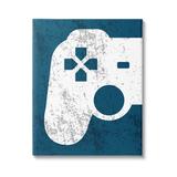 Stupell Industries Distressed Game Controller Shape Canvas Wall Art By Kim Allen Canvas in Blue/White | 20 H x 16 W x 1.5 D in | Wayfair