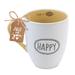 Latitude Run® Coffee Cup Scripture Ink Happy 14Oz Ceramic in Brown/Gray/White | Wayfair 8FE6C286EDAA44ED980009E1C66355A2