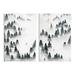 Stupell Industries Winter Ski Slopes Mountain 2 Pc Wall Plaque Art Set By Ziwei Li in Green/White | 15 H x 10 W x 0.5 D in | Wayfair