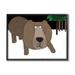 Redwood Rover Happy Winter Bear Paw Prints by Carla Daly - Graphic Art on Canvas in Black/Brown/Green | 24 H x 30 W x 1.5 D in | Wayfair