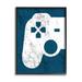 Red Barrel Studio® Distressed Game Controller Shape by Kim Allen - Graphic Art on Wood in Blue/Brown | 14 H x 11 W x 1.5 D in | Wayfair