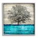 Stupell Industries Modern Turquoise Tree Collage Giclee Art By Eric Turner Canvas in Blue/Gray | 24 H x 24 W x 1.5 D in | Wayfair ar-137_gff_24x24