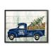 The Holiday Aisle® Merry Christmas Blue Holiday by Kim Allen - Graphic Art on Wood in Brown | 11 H x 14 W x 1.5 D in | Wayfair