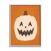 Stupell Industries Happy Jack-O-Lantern Halloween Pumpkin Framed Giclee Art By Loni Harris Canvas in Orange | 30 H x 24 W x 1.5 D in | Wayfair