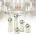 Arlmont & Co. Lakya 5 Piece Set Flower Vase Flowers Stand for Party Tables Decorations Plastic/Acrylic in White | 2 H x 37 W x 37 D in | Wayfair