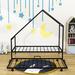 Latitude Run® Twin Size Metal House Bed w/ Twin Size Trundle Metal in Black | 73 H x 41 W x 78 D in | Wayfair D0108141912241F1B30F419C01C73BB5