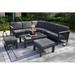 Latitude Run® Caggiano 6 Piece Sectional Seating Group w/ Cushions Metal in Black | Outdoor Furniture | Wayfair 8D891B5B8EC8496DB9AF35F190B40679