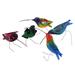 The Holiday Aisle® Natural Hummingbirds Hanging Figurine Ornament Wood in Blue/Brown/Green | 1 H x 1.4 W x 4.7 D in | Wayfair