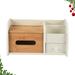 Orren Ellis Desktop Organizer Wood/Bamboo in Brown/White | 6.5 H x 12.2 W x 7.09 D in | Wayfair E4491FC43FA9495485198C947707666E