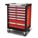 DNA Motoring 30" W X 39" H X 18" D 7-Drawer Tool Cart Cabinet W/Locking Swivel Plastic in Red | 34 H x 31 W x 19 D in | Wayfair TOOLS-10001