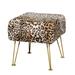 Everly Quinn Square Faux Fur Upholstered Ottoman Faux Fur/Fur | 17 H x 17 W x 17 D in | Wayfair A1B99BA781AA46428E4218718CB5AFAF