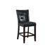 Red Barrel Studio® Abramnni Dining High Chair Faux Leather/Wood/Upholstered in Black | 42 H x 20 W x 25 D in | Wayfair