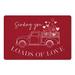 Red 27 x 18 x 1 in Kitchen Mat - The Holiday Aisle® Gilileo Kitchen Mat | 27 H x 18 W x 1 D in | Wayfair F883CD6F5ED4452FA52E31F48C0C9272