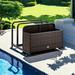 YITAHOME YITA Poolside Wicker Deck Box 29.5 H x 39.4 W x 39.4 D in Wicker/Rattan in Brown | 29.5" H X 39.4" W X 39.4" D | Wayfair FWDB0008851SH