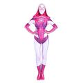 JHOLAR Superhero Spider Gwen Costume Adult Child Bodysuit 3D Print Stretchy Jumpsuit Halloween Cosplay Party Suit Fancy Dress Tight Best Gift for kids,A-Adult 150~160cm