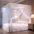 Stainless Steel Canopy Bed Frame, Four Corners Canopy Bed Frame Post Poles Outer Bed Support Canopy Bed Frame Post bed scarf, bed curtain decoration support bed frame