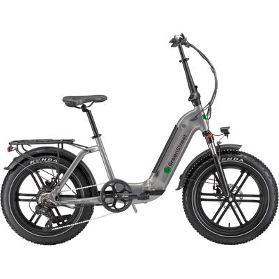 E-Bike GREENSTREET "Tiefeinsteiger Klapprad GS5" Gr. 42, grau, E-Bikes, 40cm, 20 Zoll (50,80cm), Pedelec, Elektrofahrrad für Damen u. Herren, Topseller