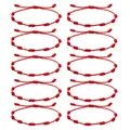 Lot de 10 bracelets en corde tressés faits à la main 7 nœuds pour la Protection amulette