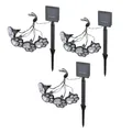 Lot de 4 lampes LED avec empreinte de patte de chat éclairage d'extérieur luminaire décoratif