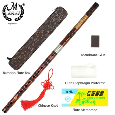 M MBAT-Flûte en bambou de haute qualité 8 ans de bambou amer séché à l'air instruments de musique