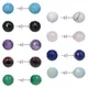 Boucles d'Oreilles à Facettes en Argent Sterling 925 pour Femme Lapis Oeil de Tigre Onyx