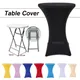 Nappe ronde en spandex haute commande couverture de table blanche pour cocktail gril de table