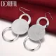 DOTEFFIL-Boucles d'oreilles pendantes en argent regardé 925 pour femme trois cercles cadeau de