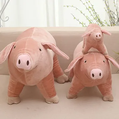 Peluche de cochon de haute qualité pour enfants 25/35/45 cm en coton doux jouets pour bébés