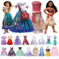 Costume de Cosplay Disney Encanto pour Enfant Fille Mirabel Madrigal Isabela Moana Cendrillon