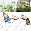 Piquets de papillon sur métal jardinière de cour extérieure pot de fleur décor de jardin de lit