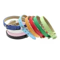 Lot de 10 bracelets en cuir à couleurs variées 8MM 8x210mm breloques coulissantes lettres