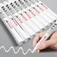 Ensemble de stylos marqueurs blancs 3/5mm étanche à l'huile Gel blanc Graffiti croquis pour